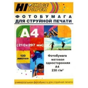 Фотобумага Hi-Black Hi-Image матовая 10.2x15.2, 230 г/м2, 50 л [A21184]