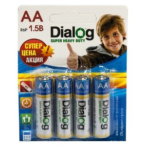 Батарейки Dialog AA 4 шт. [R6P-4B]