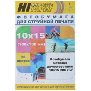 Фотобумага Hi-Black Hi-Image Матовая двусторонняя 10x15 200 г/кв.м. 50 л [A21174]