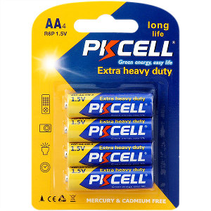 Батарейки PKCELL Extra Heavy Duty Battery R6P-4S AA 4 шт.