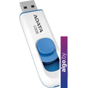 USB Flash A-Data C008 White+Blue 4 Гб (AC008-4G-RWE)