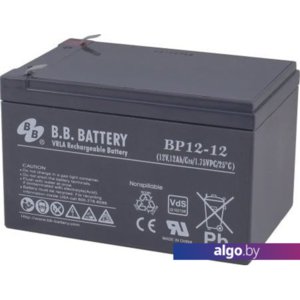 Аккумулятор для ИБП B.B. Battery BP12-12 (12В/12 А·ч)