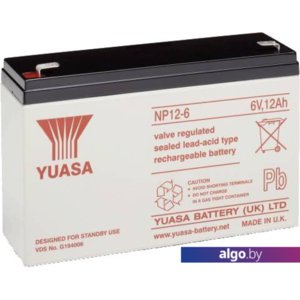 Аккумулятор для ИБП Yuasa NP12-6 (6В/12 А·ч)