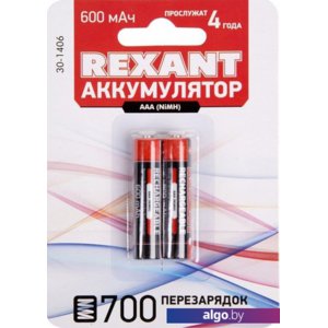 Аккумуляторы Rexant AAA 600mAh 2шт 30-1406