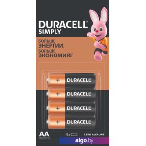 Батарейки DURACELL Simply AA LR6 4 шт.