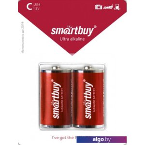 Батарейки SmartBuy С 2 шт. SBBA-C02B