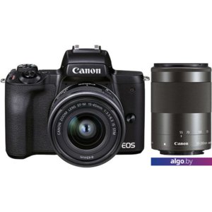 Беззеркальный фотоаппарат Canon EOS M50 Mark II Double Kit 15-45mm + 55-200mm (черный)