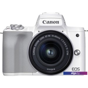 Беззеркальный фотоаппарат Canon EOS M50 Mark II Kit EF-M 15-45mm f/3.5-6.3 IS STM (белый)