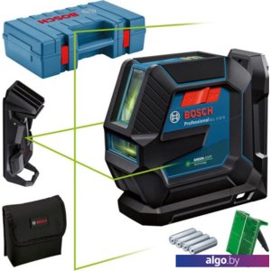 Лазерный нивелир Bosch GLL 2-15 G Professional 0601063W02 (LB 10 + DK 10, кейс)