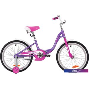 Детский велосипед Novatrack Angel 20 (фиолетовый/розовый, 2019)