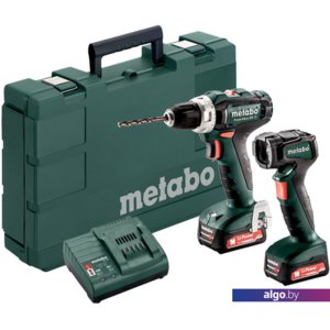 Дрель-шуруповерт Metabo PowerMaxx BS 12 601036900 (с 2-мя АКБ, кейс)