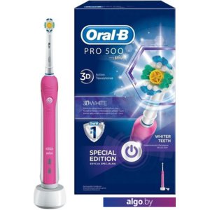 Электрическая зубная щетка Braun Oral-B Pro 500 3D White (D16.513.U)