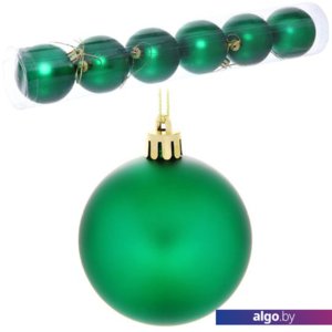Елочная игрушка Серпантин Матовый шар 6 см 6 шт (зеленый) 183-890