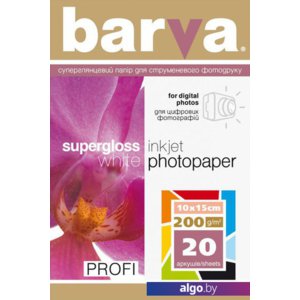 Фотобумага Barva глянцевая 10х15 см 200 г/м2 20 л [IP-R200-161]