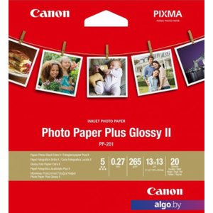 Фотобумага Canon Photo Paper Plus Glossy II PP-201 13x13 265 гм2 20 л