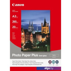 Фотобумага Canon Semi-Gloss Photo Paper Plus SG-201 A3 260 гм/2 20 л 1686B026