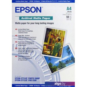 Фотобумага Epson Archival Matte Paper A4 50 листов (C13S041342)