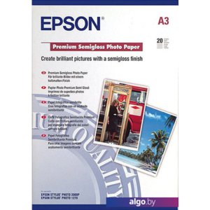 Фотобумага Epson Premium Semigloss Photo Paper A3 20 листов (C13S041334)