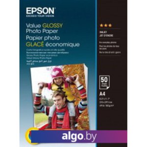 Фотобумага Epson Value Glossy Photo Paper A4 183 г/м2 50 листов [C13S400036]