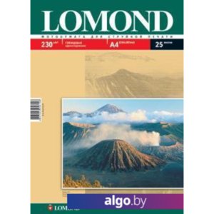 Фотобумага Lomond Глянцевая А4 230 г/кв.м. 25 листов (0102049)