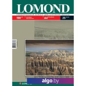 Фотобумага Lomond Матовая двухстороняя А4 190 г/кв.м. 25 листов (0102036)