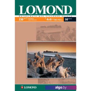 Фотобумага Lomond матовая односторонняя 4"x6" 230 г/кв.м. 50 л (0102086)