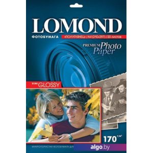 Фотобумага Lomond Полуглянцевая A4 170 г/кв.м. 20 л (1101305)