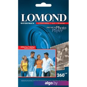 Фотобумага Lomond Super Glossy Bright A6 260 г/кв.м. 20 листов (1103131)