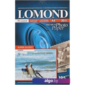 Фотобумага Lomond Super Glossy Warm A4 195 г/кв.м 20 листов (1101111)