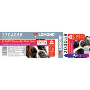 Фотобумага Lomond XL Simply Glossy Inkjet 610 мм х 30 м 205 г/м2 1204058