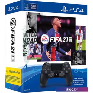 Геймпад Sony DualShock 4 v2 (черный) + FIFA 21 + FUT 21 + PS Plus