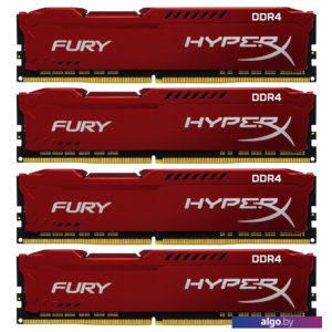 Оперативная память HyperX Fury 4x16GB DDR4 PC4-23400 HX429C17FRK4/64