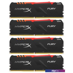 Оперативная память HyperX Fury RGB 4x8GB DDR4 PC4-19200 HX424C15FB3AK4/32