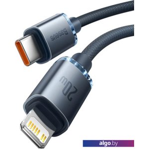 Кабель Baseus Crystal Shine USB Type-C - Lightning (2 м, черный)