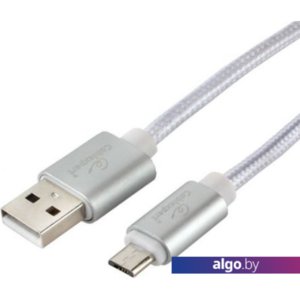 Кабель Cablexpert USB Type-A - MicroUSB CC-U-mUSB01S-1M (1 м, серебристый)