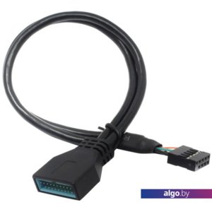 Кабель ExeGate USB 2.0 10 pin - 20 pin EX-CC-U3U2-0.3