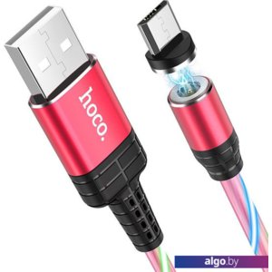 Кабель Hoco U90 microUSB (красный)