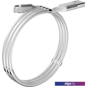 Кабель Olmio 041637 USB Type A - USB Type C (1.2 м, серебристый)