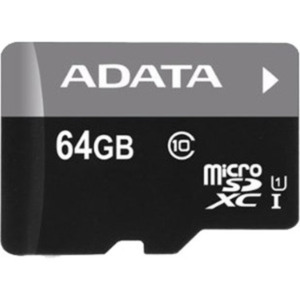 Карта памяти A-Data Premier microSDXC UHS-I U1 Class 10 64GB (AUSDX64GUICL10-R)