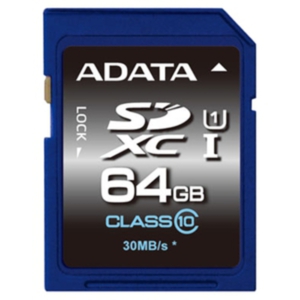 Карта памяти A-Data Premier SDXC UHS-I (Class 10) 64GB (ASDX64GUICL10-R)