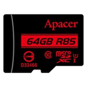 Карта памяти Apacer microSDXC AP64GMCSX10U5-R 64GB (с адаптером)