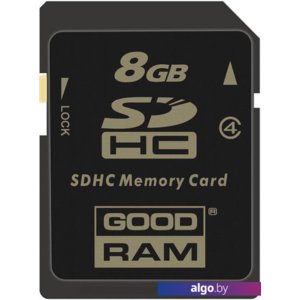 Карта памяти GOODRAM SDHC (Class 4) 8GB (SDC8GHC4GRR9)