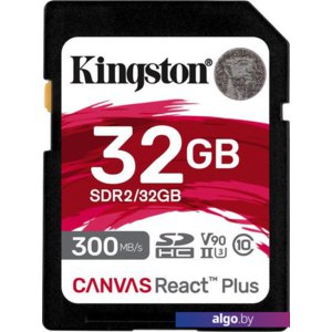 Карта памяти Kingston Canvas React Plus SDHC 32GB