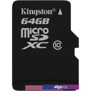 Карта памяти Kingston microSDXC (Class 10) 64GB (SDCX10/64GBSP)