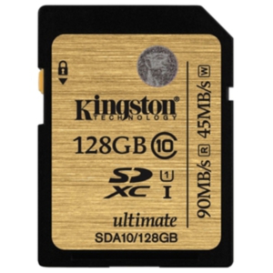Карта памяти Kingston SDHC Ultimate UHS-I U1 (Class 10) 128GB (SDA10/128GB)