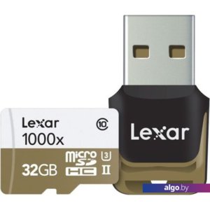 Карта памяти Lexar LSDMI32GCBEU1000R microSDHC 32GB + кардридер