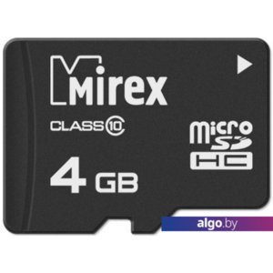 Карта памяти Mirex microSDHC 13612-MC10SD04 4GB