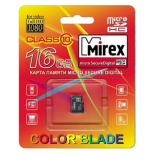 Карта памяти Mirex microSDHC (Class 10) 16GB (13612-MC10SD16)