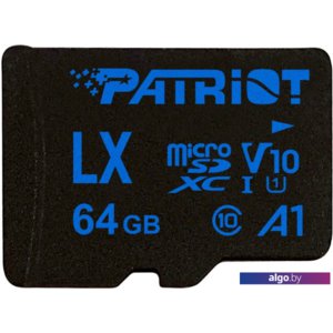Карта памяти Patriot microSDXC LX Series PSF64GLX11MCX 64GB