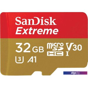 Карта памяти SanDisk Extreme microSDHC SDSQXAF-032G-GN6GN 32GB
